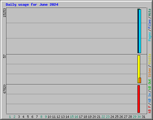 Daily usage for June 2024