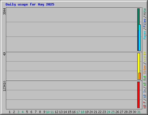 Daily usage for May 2025