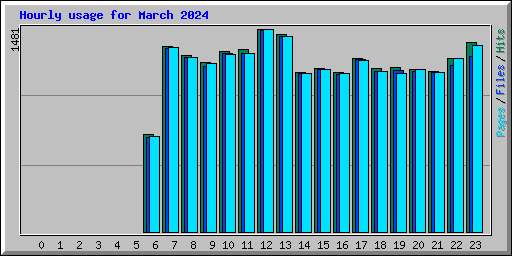 Hourly usage for March 2024