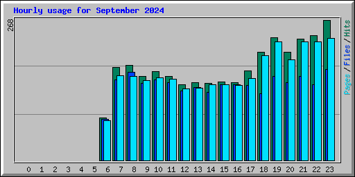 Hourly usage for September 2024