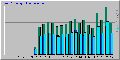 Hourly usage for June 2025