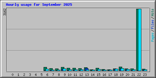 Hourly usage for September 2025