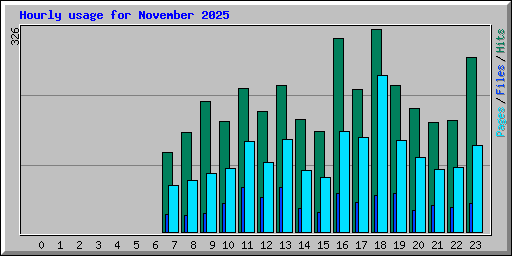 Hourly usage for November 2025