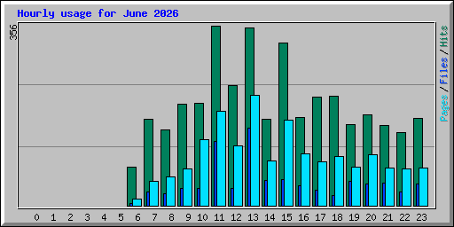Hourly usage for June 2026