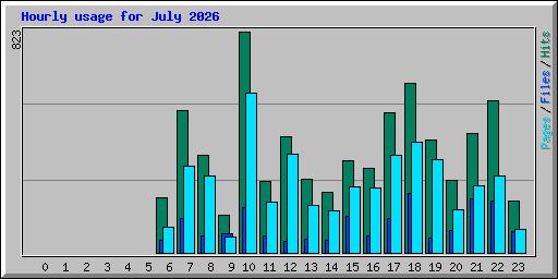 Hourly usage for July 2026