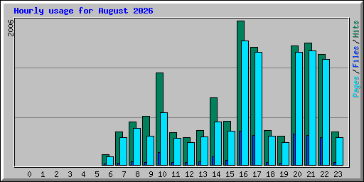 Hourly usage for August 2026